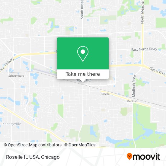 Roselle IL USA map