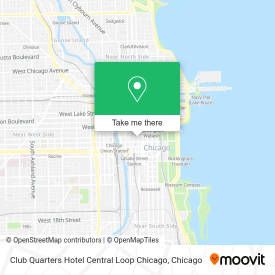 Club Quarters Hotel Central Loop Chicago map