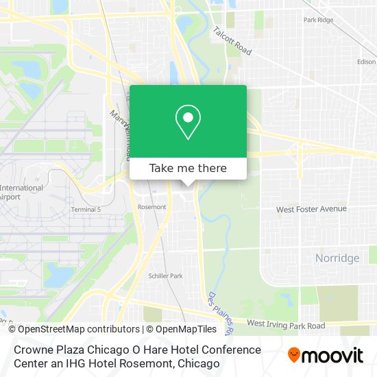 Mapa de Crowne Plaza Chicago O Hare Hotel Conference Center an IHG Hotel Rosemont