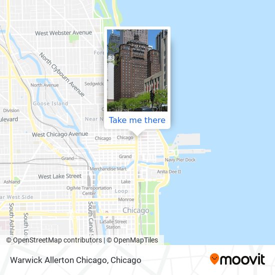Warwick Allerton Chicago map