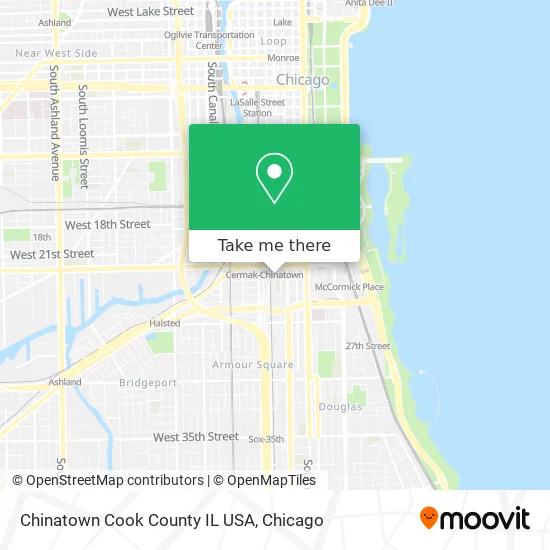 Chinatown Cook County IL USA map