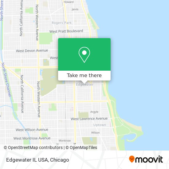 Mapa de Edgewater IL USA