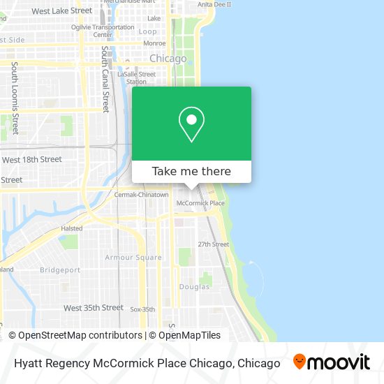 Hyatt Regency McCormick Place Chicago map