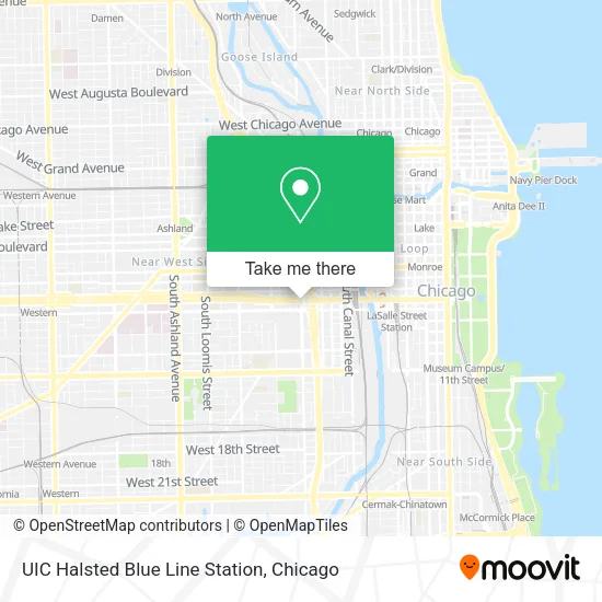 UIC Halsted Blue Line Station map