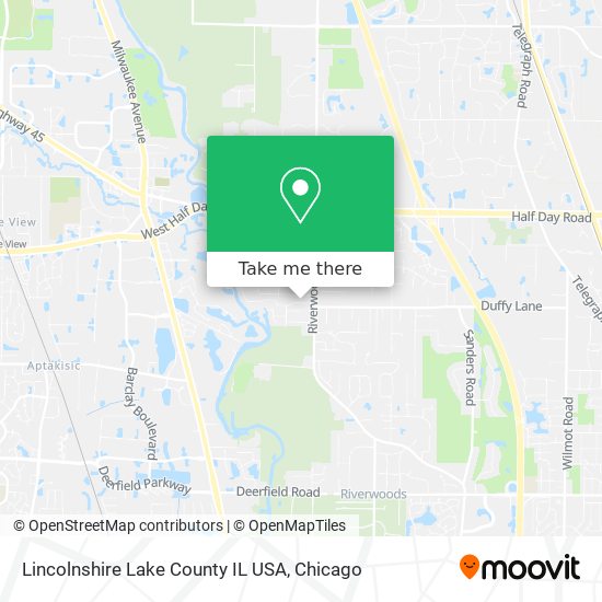 Lincolnshire Lake County IL USA map