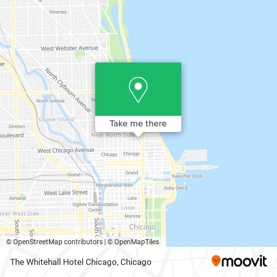 Mapa de The Whitehall Hotel Chicago