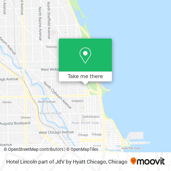 Hotel Lincoln part of JdV by Hyatt Chicago map