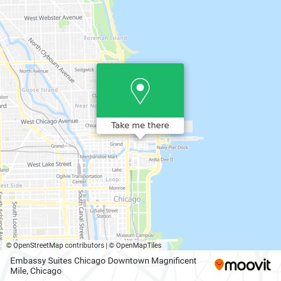 Embassy Suites Chicago Downtown Magnificent Mile map