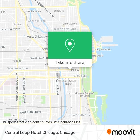 Central Loop Hotel Chicago map