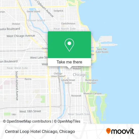 Central Loop Hotel Chicago map
