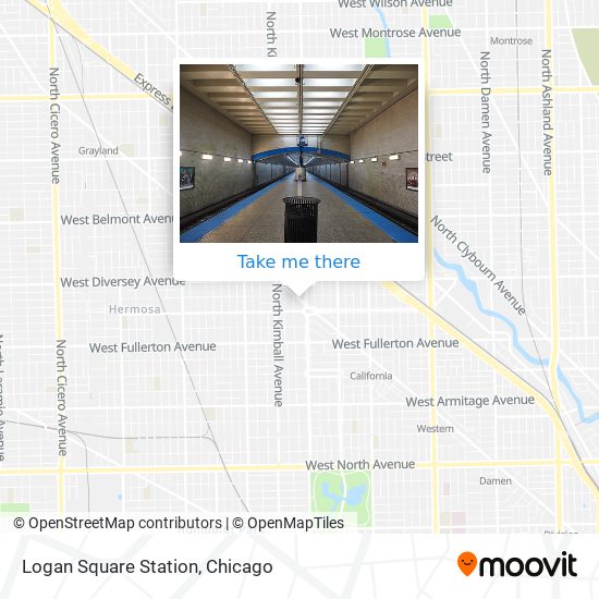 Logan Square Station map