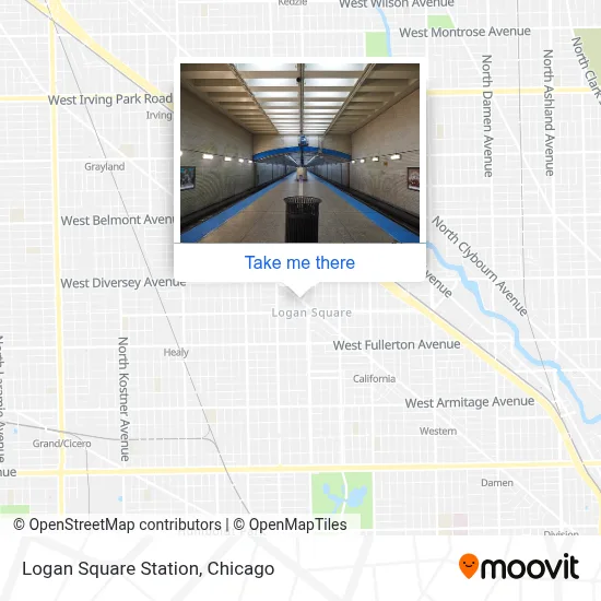 Logan Square Station map