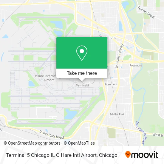 Terminal 5 Chicago IL O Hare Intl Airport map