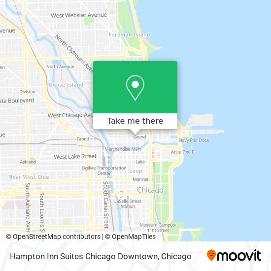 Hampton Inn Suites Chicago Downtown map