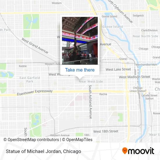 Statue of Michael Jordan map