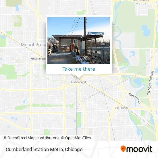 Mapa de Cumberland Station Metra