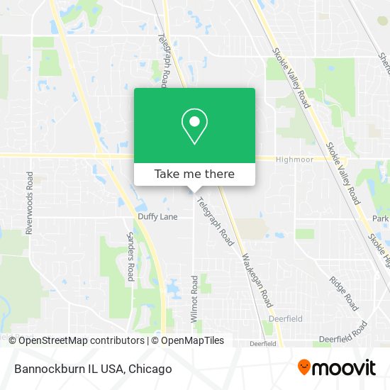 Bannockburn IL USA map