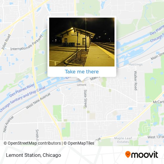 Lemont Station map