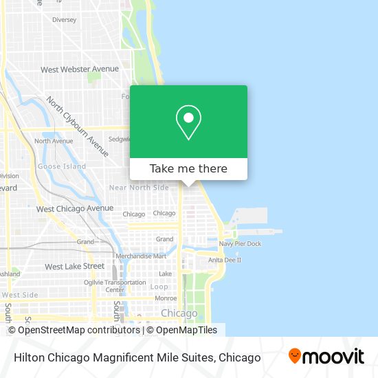 Hilton Chicago Magnificent Mile Suites map
