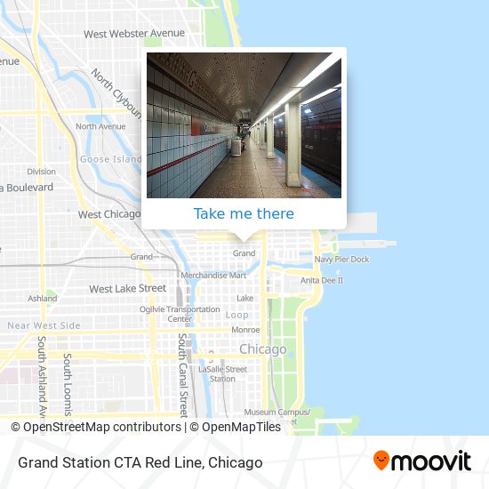 Grand Station CTA Red Line map