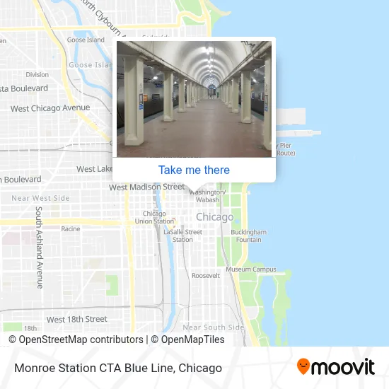 Monroe Station CTA Blue Line map