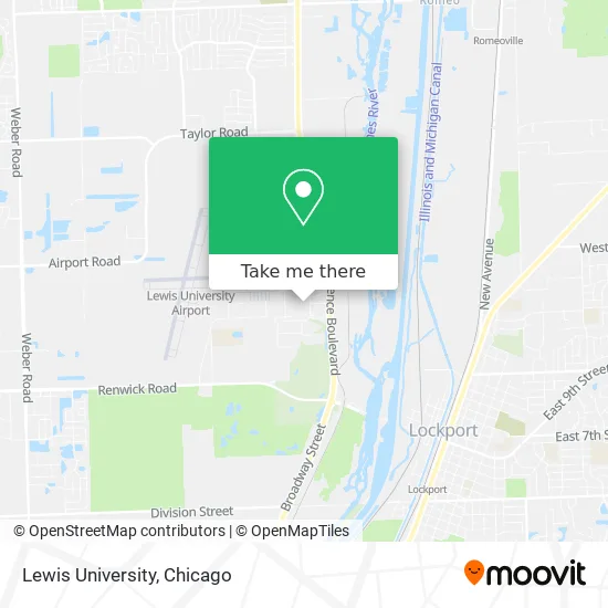 Lewis University map