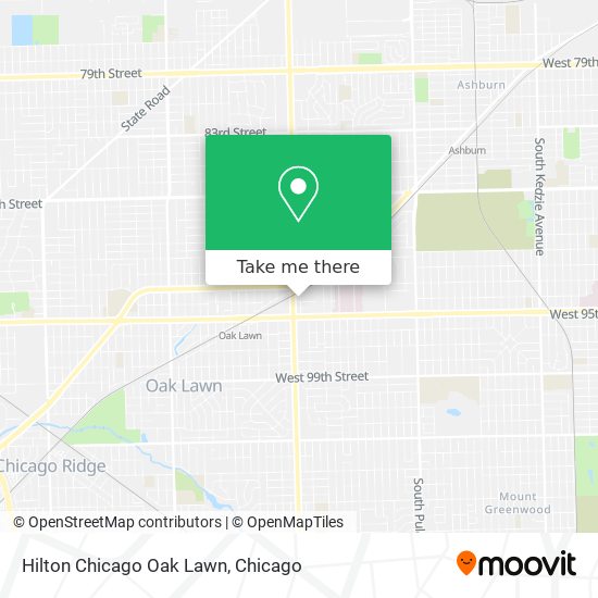 Hilton Chicago Oak Lawn map