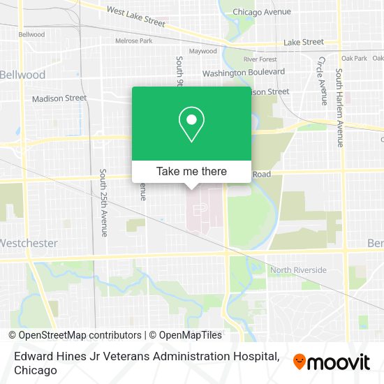 Mapa de Edward Hines Jr Veterans Administration Hospital