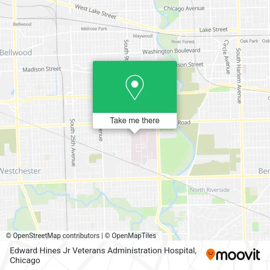 Edward Hines Jr Veterans Administration Hospital map