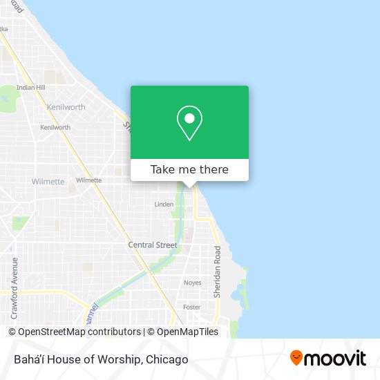 Mapa de Baháʼí House of Worship