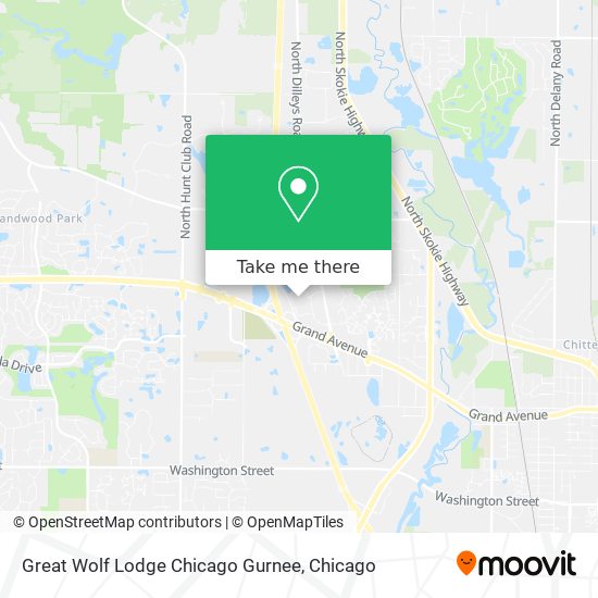 Great Wolf Lodge Chicago Gurnee map