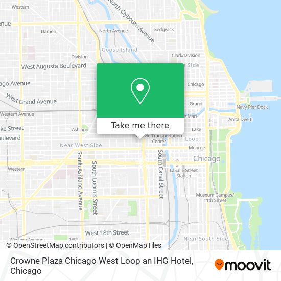 Mapa de Crowne Plaza Chicago West Loop an IHG Hotel
