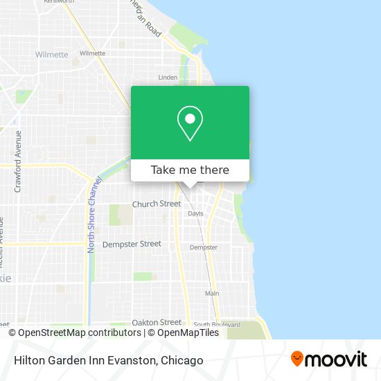 Hilton Garden Inn Evanston map