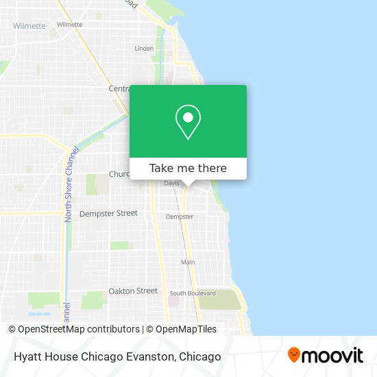 Hyatt House Chicago Evanston map