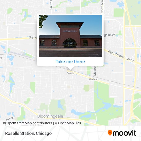 Roselle Station map