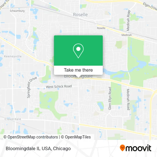 Bloomingdale IL USA map