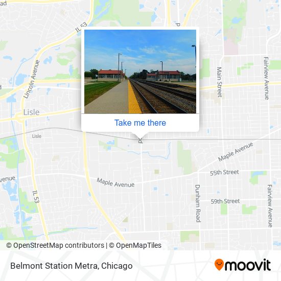 Mapa de Belmont Station Metra