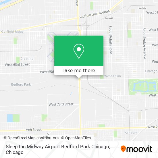 Mapa de Sleep Inn Midway Airport Bedford Park Chicago