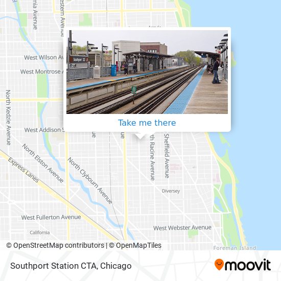 Southport Station CTA map