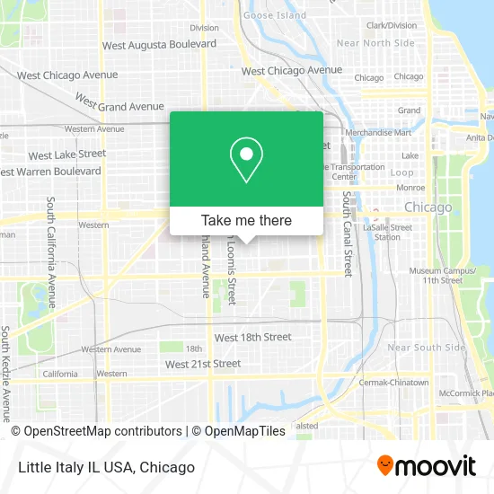 Little Italy IL USA map