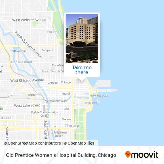 Old Prentice Women s Hospital Building map