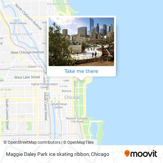 Maggie Daley Park ice skating ribbon map