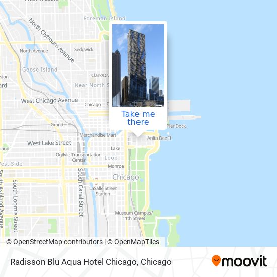 Mapa de Radisson Blu Aqua Hotel Chicago
