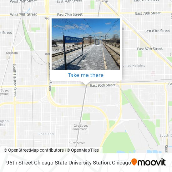 95th Street Chicago State University Station map