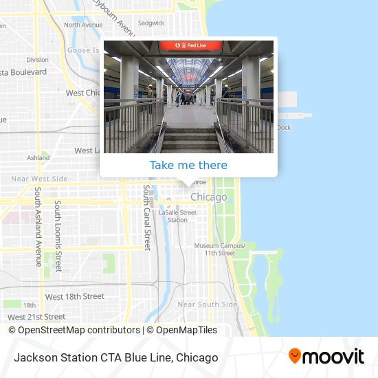 Jackson Station CTA Blue Line map