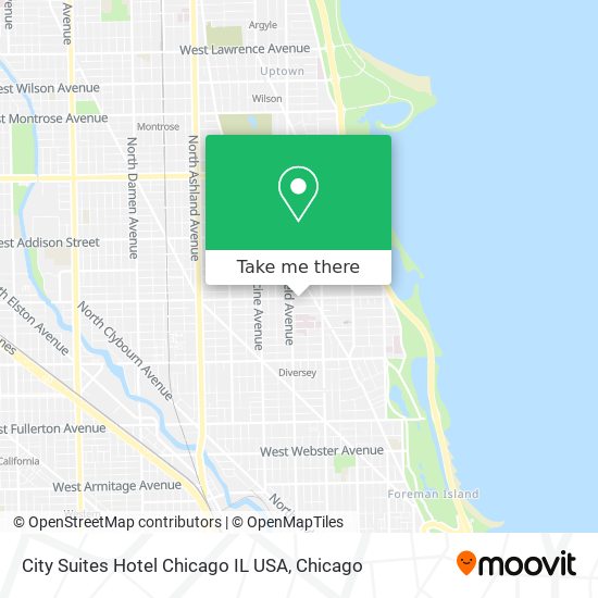 Mapa de City Suites Hotel Chicago IL USA