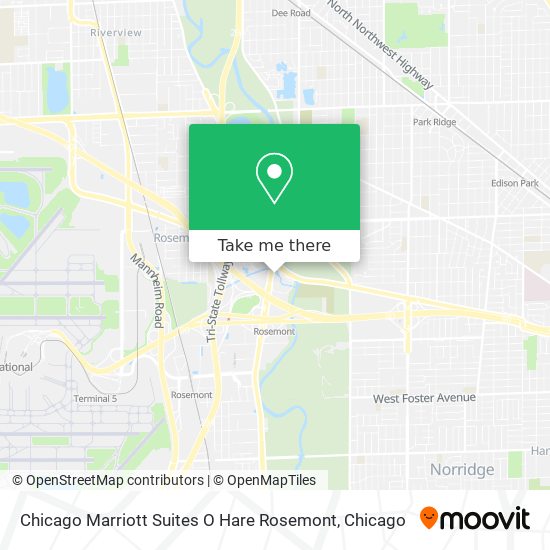 Chicago Marriott Suites O Hare Rosemont map