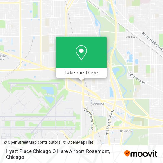 Hyatt Place Chicago O Hare Airport Rosemont map