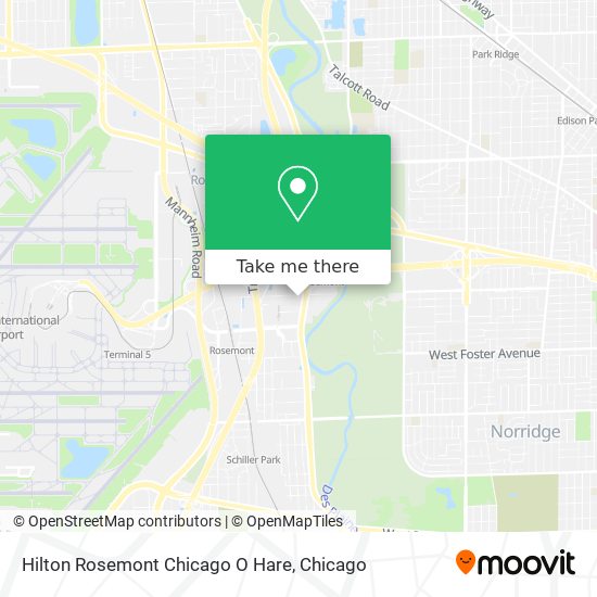 Hilton Rosemont Chicago O Hare map