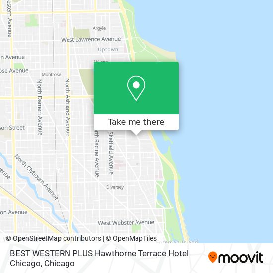 Mapa de BEST WESTERN PLUS Hawthorne Terrace Hotel Chicago
